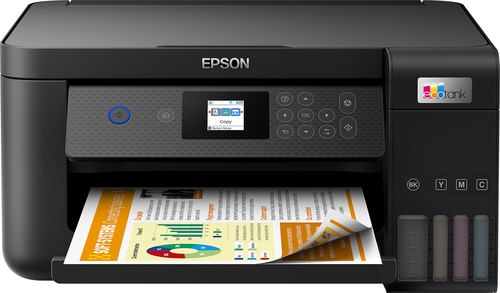 Epson EcoTank ET-2850 - Stampante multifunzione - colore - ink-jet - A4 (supporti) - fino a 10.5 ppm (stampa) - 100 fogli - USB, Wi-Fi - nero